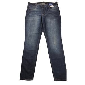 NWT Mid rise rock star super skinny stretch jeans 16 LONG TALL casual career NEW